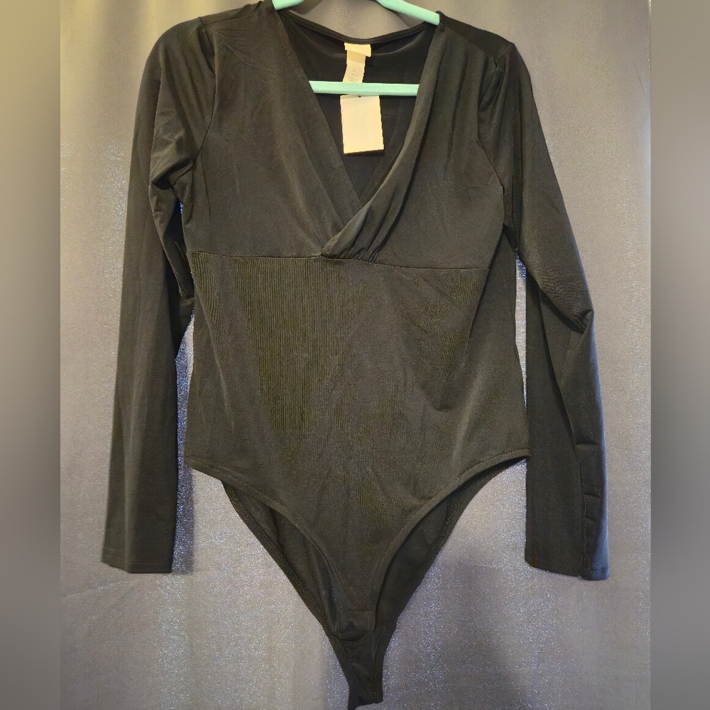 H&M Black Long Sleeve Bodysuit